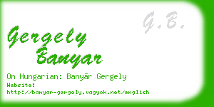 gergely banyar business card